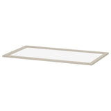 KOMPLEMENT glass shelf, grey-beige, 100x58 cm