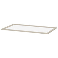 KOMPLEMENT glass shelf, grey-beige, 100x58 cm