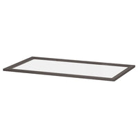 KOMPLEMENT glass shelf, dark grey, 100x58 cm