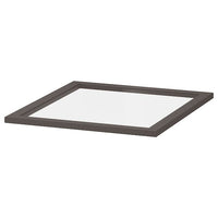 KOMPLEMENT glass shelf, dark grey, 50x58 cm