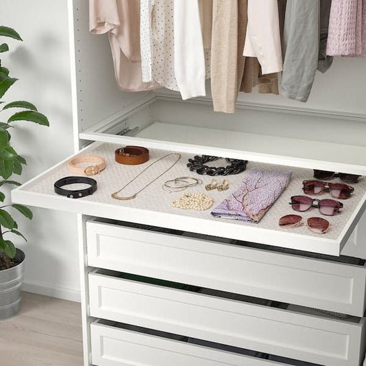 Ikea KOMPLEMENT - Drawer mat, light grey patterned, 90x53 cm