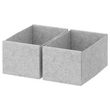KOMPLEMENT box, light grey, 15x27x12 cm, 2 pack