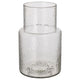 KONSTFULL vase, clear glass/patterned, 26 cm