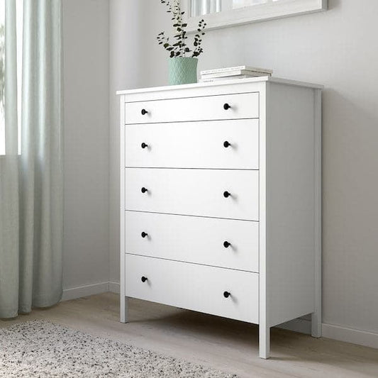 Ikea KOPPANG - Chest of 5 drawers, white, 90x114 cm