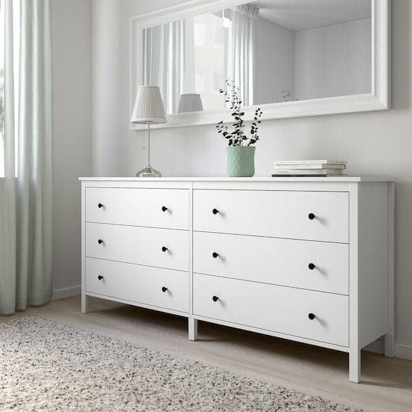 Ikea KOPPANG - Chest of 6 drawers, white, 172x83 cm