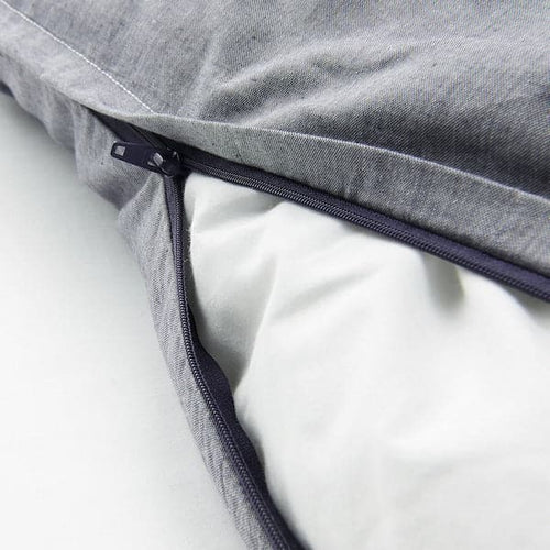 KOPPARBLAD - Duvet cover and 2 pillowcases, dark blue, 240x220/50x80 cm
