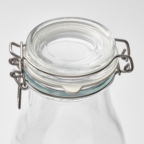 Ikea KORKEN - Bottle shaped jar with lid, clear glass, 1 l