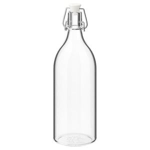 Ikea KORKEN - Bottle with stopper, clear glass, 1 l