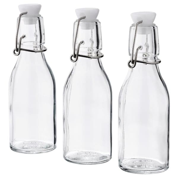 Ikea KORKEN - Bottle with stopper, clear glass, 15 cl