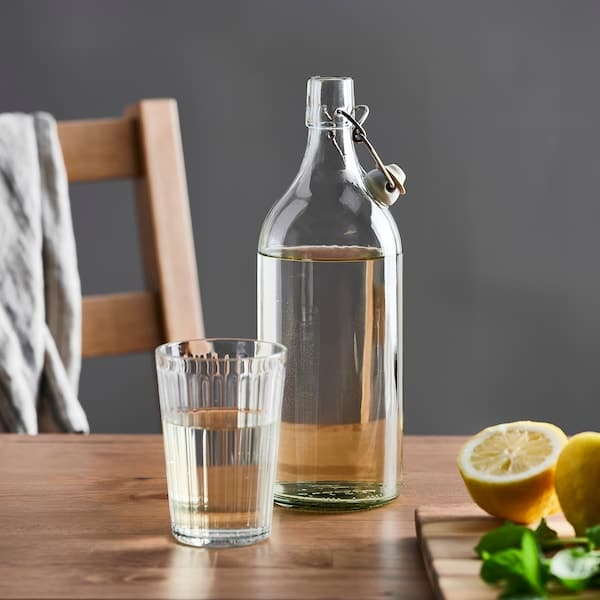 KORKEN - Bottle with stopper, clear glass, 1 l - Premium from Ikea - Just €2.99! Shop now at Maltashopper.com