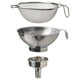 KORKEN strainer/funnel set of 3, stainless steel