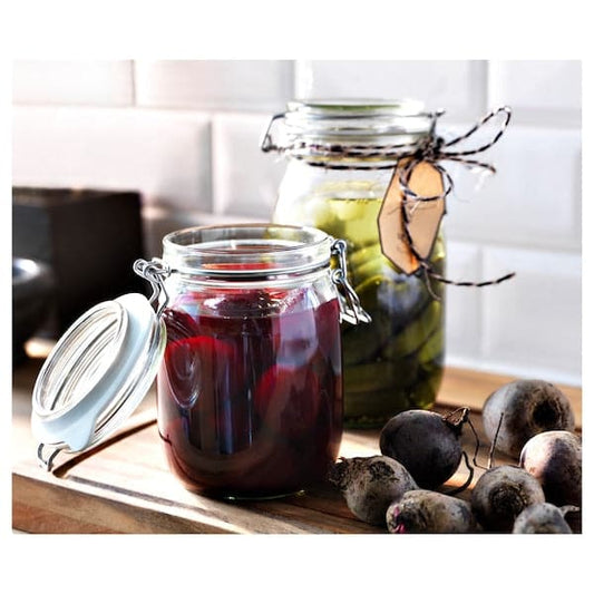 KORKEN - Jar with lid, clear glass, 1.8 l - best price from Maltashopper.com 70213550