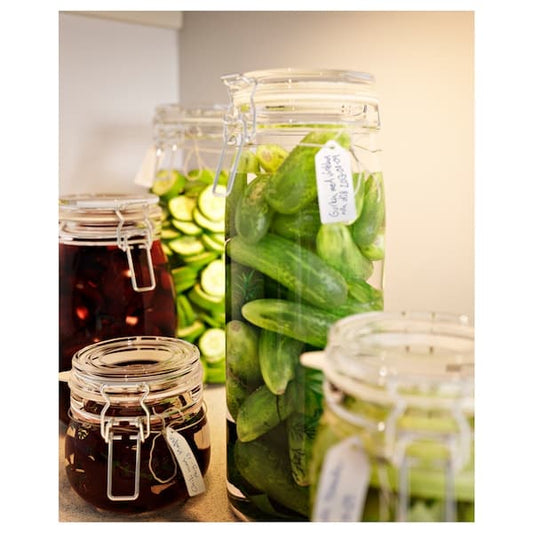 KORKEN - Jar with lid, clear glass, 2 l - best price from Maltashopper.com 90213549