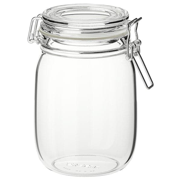 Ikea KORKEN - Jar with lid, clear glass, 1 l