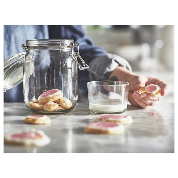 Ikea KORKEN - Jar with lid, clear glass, 1 l
