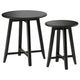 KRAGSTA nest of tables, set of 2, black