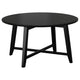 KRAGSTA coffee table, black, 90 cm