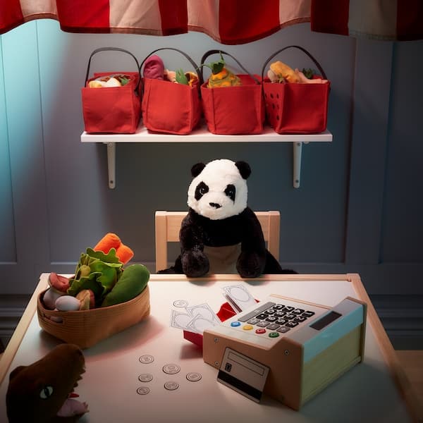 Ikea KRAMIG - Soft toy, white/black