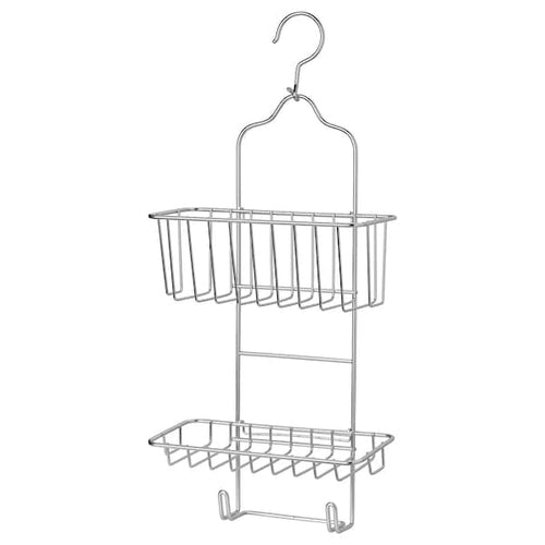 KROKFJORDEN - Shower hanger, two tiers, zinc plated, 24x53 cm