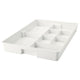 KUGGIS insert with 8 compartments, white, 53x36 cm