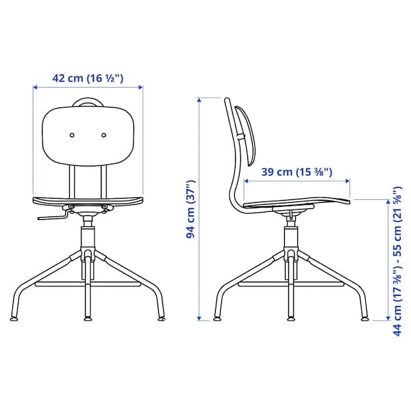 Ikea KULLABERG - Swivel chair, black