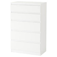 KULLEN chest of 5 drawers, white, 70x40x112 cm
