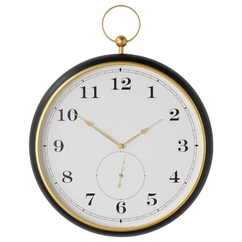 KUTTERSMYCKE - Wall clock, black, 46 cm