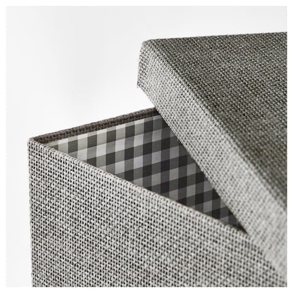 Ikea KVARNVIK - Storage box with lid, grey, 32x35x32 cm