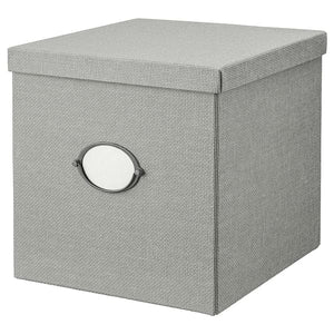 Ikea KVARNVIK - Storage box with lid, grey, 32x35x32 cm