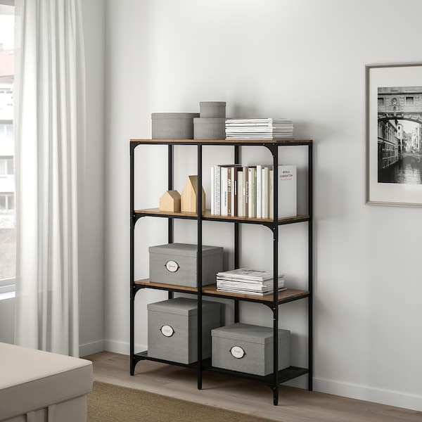 Ikea KVARNVIK - Storage box with lid, grey, 25x35x20 cm