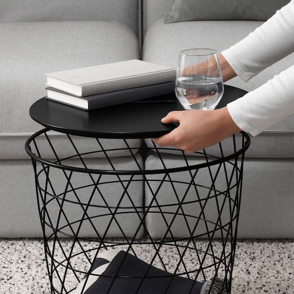 KVISTBRO - Storage table, black, 44 cm - best price from Maltashopper.com 90480401