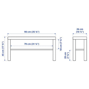 Ikea LACK - TV bench, white, 90x26x45 cm