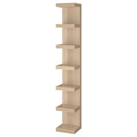 LACK wall shelf unit, white stained oak effect, 30x190 cm