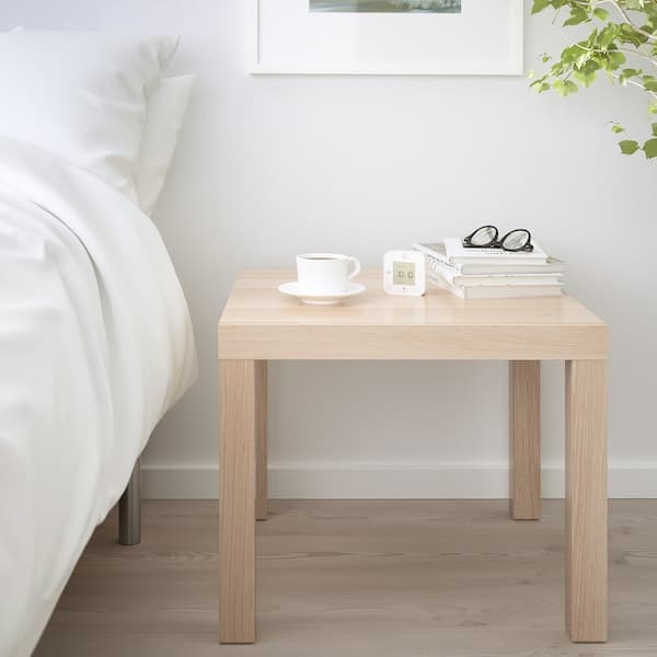 Ikea LACK - Side table, white stained oak effect, 55x55 cm