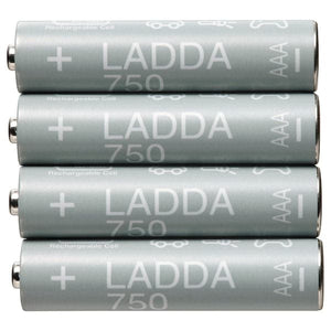 Ikea LADDA - Rechargeable battery, HR03 AAA 1.2V, 750mAh