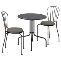 LÄCKÖ table+2 chairs, outdoor, grey/Frösön/Duvholmen dark grey