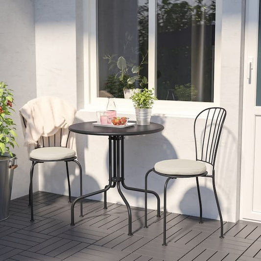 Ikea LÄCKÖ - Table+2 chairs, outdoor, grey