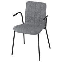 LÄKTARE conference chair, medium grey/black, 55x84x50 cm