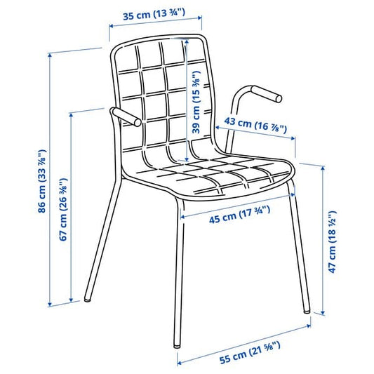 Ikea LÄKTARE - Meeting chair, smoke grey/black ,