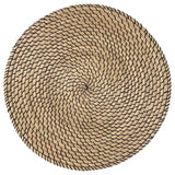 LÄTTAD place mat, seagrass/black, 37 cm