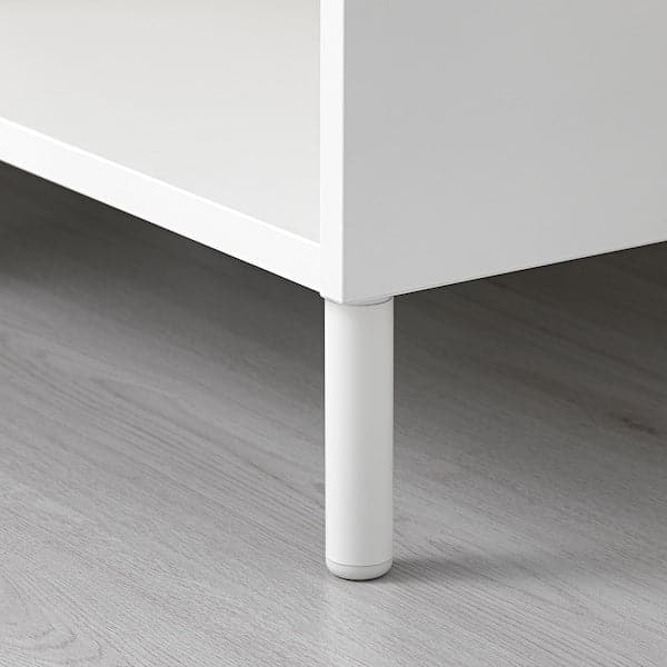 Ikea LÄTTHET - Leg, white/metal, 11 cm