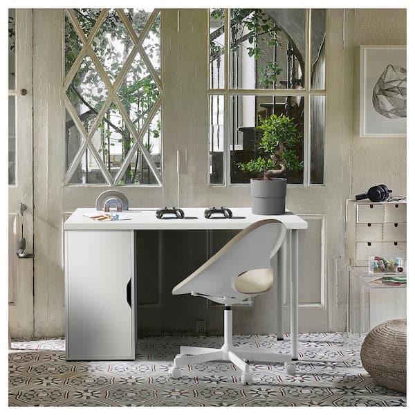 LAGKAPTEN / ALEX - Desk, white, 120x60 cm - best price from Maltashopper.com 99521435