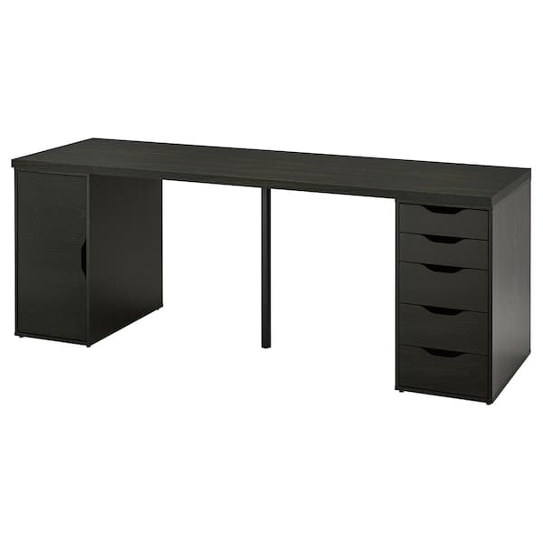 Ikea LAGKAPTEN / ALEX - Desk, brown/black, , 200x60 cm