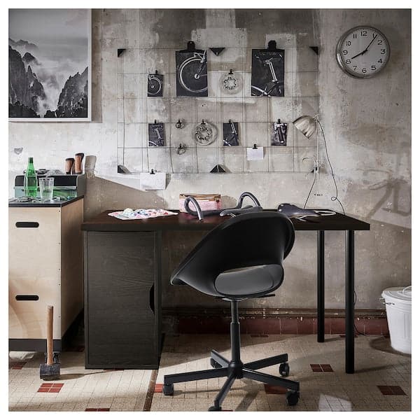 Ikea LAGKAPTEN / ALEX - Desk, brown/black, , 140x60 cm
