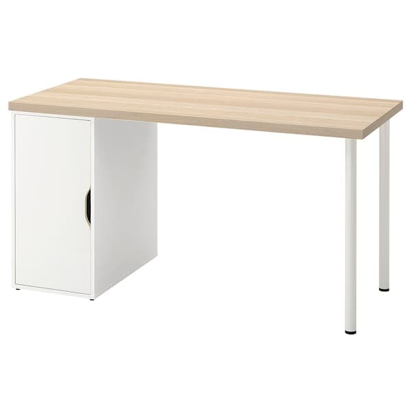Ikea LAGKAPTEN / ALEX - Desk, white stained/oak effect white, 140x60 cm