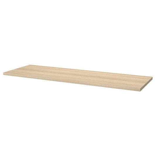 LAGKAPTEN / ALEX - Desk, white stained oak/white, 200x60 cm - best price from Maltashopper.com 49417653