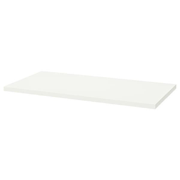 LAGKAPTEN / OLOV - Desk, white/black, 120x60 cm - best price from Maltashopper.com 19416773