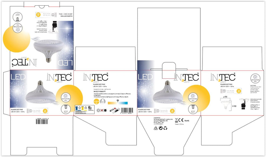 LED BULB WITH FAN E27 8W 960LM NATURAL LIGHT - best price from Maltashopper.com BR420007174