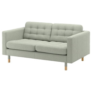 Ikea LANDSKRONA 2-seater sofa - Gunnared light green/wood ,