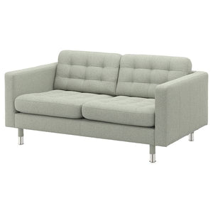 Ikea LANDSKRONA 2-seater sofa - Gunnared light green/metal ,